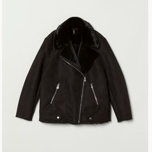 LAST CHANCE🚨 Faux Suede Moto Jacket Faux Fur Lined